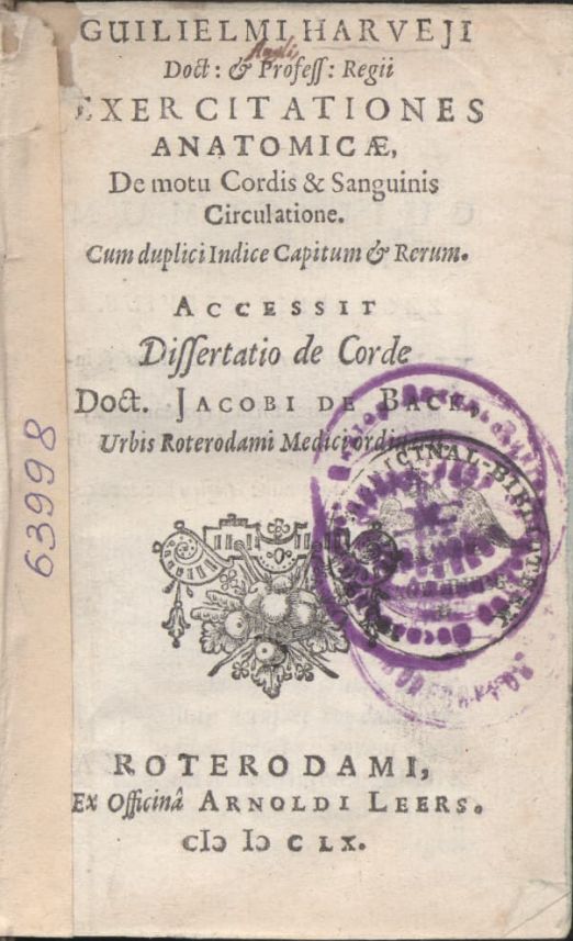 Exercitationes Anatomicae de Motu Cordis et Sanguinis Circulatione