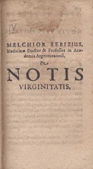 De notis virginitatis De notis virginitatis